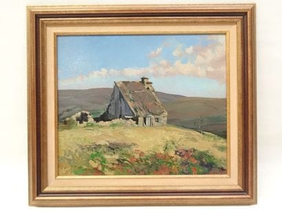 BAL Franck, chaumière, Hst sbd, 46 x 55 ...