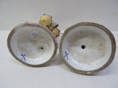 Porcelaine de Saxe, couple en porcelaine...