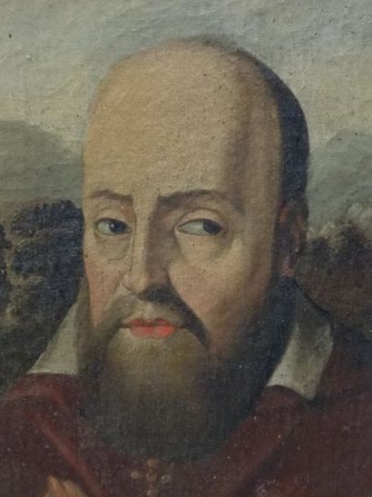 Homme en prière, Hst (naif), 63 x 55 cm,...
