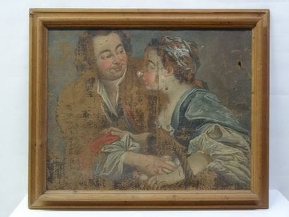 Ecole française du XVIIIe siècle, Deux personnages,...