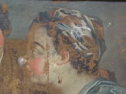 Ecole française du XVIIIe siècle, Deux personnages,...