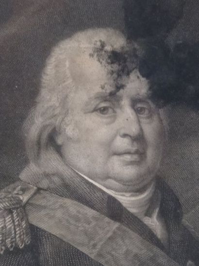 Gravure représentant Louis XVIII, 33 x 28...