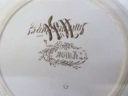 SARREGUEMINES, décor papillon, partie de...