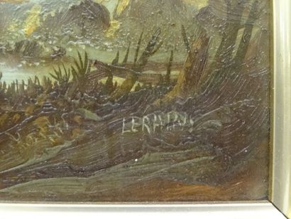 Ecole FRANCAISE du XXème siècle Paysage animé...