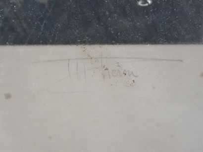 HERON Crucifixion, Lithographie sbd encadrée,...