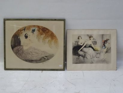 2 lithographies, Maurice Barle et Eugène...