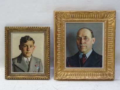 THESONNIER Portrait d'Ernest Cristal et de...