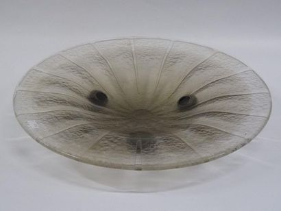 SCHNEIDER

Grand plat en verre brut et poli...