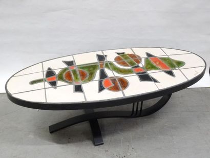 BARROIS (XXe)

Table basse en fer forgé de...