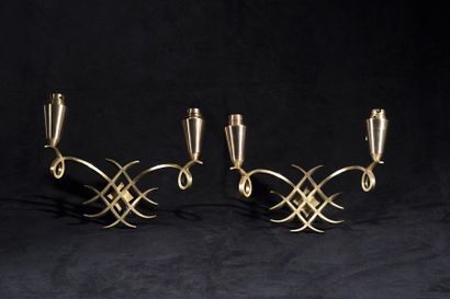 1950S WORK

Pair of sconces with two light...