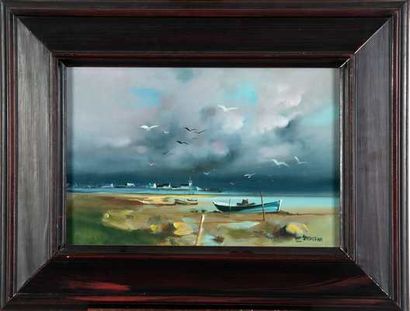 BERTRAN (1929 - 1903)

Barques sur le sable,

Hs...