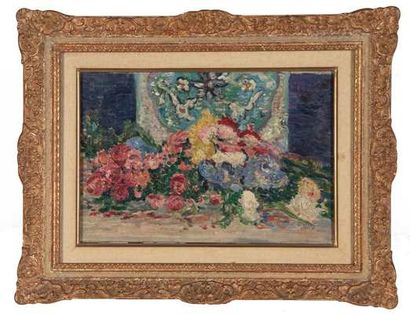 DETROY Léon (1857-1955)

Fleurs sur la table,

Hst...