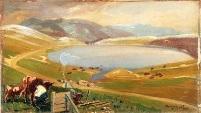 BUSSET Maurice

La traite ; vue du lac du...