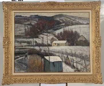 * CHARRETON Victor(1864-1936)

Hiver en Auvergne,

Huile...
