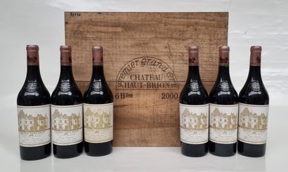 6 B CHÂTEAU HAUT-BRION (Caisse Bois d'origine...
