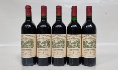 5 B CHÂTEAU CARBONNIEUX Rouge 1990 CC Graves...