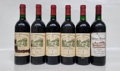 5 B CHÂTEAU CARBONNIEUX Rouge 1988 CC Graves...