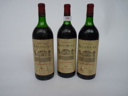 3 Mag CHÂTEAU LYONNAT 1964 Lussac-Saint-Emilion...