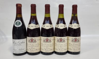 4 B ALOXE-CORTON 1ER CRU Rouge 1985 Louis...