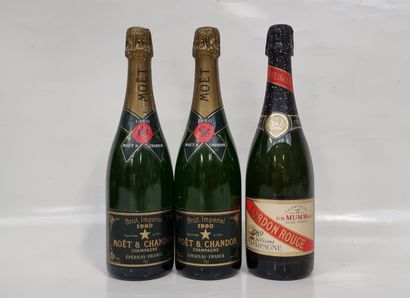 2 B CHAMPAGNE BRUT IMPERIAL 1980 Moët et...