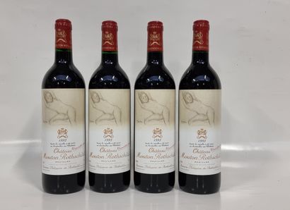 4 B CHÂTEAU MOUTON ROTHSCHILD 1993 GCC1 Pauillac...