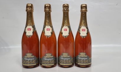 4 B CHAMPAGNE BRUT Rosé 1983 Gosset (quelques...