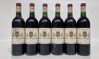 6 B BANDOL Rouge 1989 Château de Pibarnon...