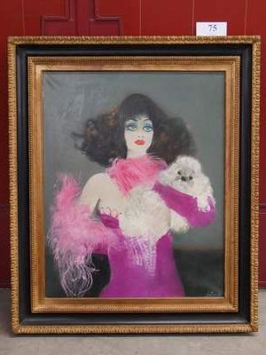 JUTAND Pierre, 

The woman with the poodle,...