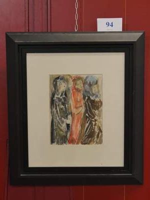 Boris O'Klein (?)

The 3 women,

Watercolor...