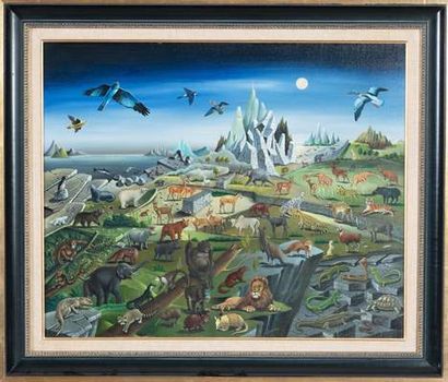 SPIRO Georges (1909 - 1994)

Paradis d'animaux,

Hst...