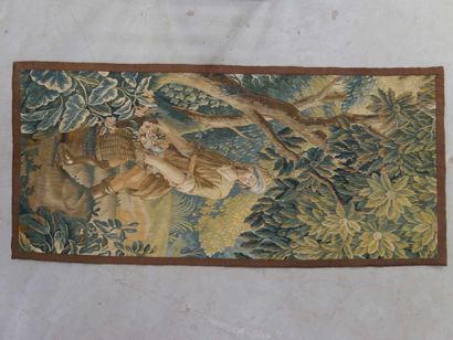 Élément de tapisserie représentant un personnage,...