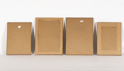 TRAVIES E.

Ensemble de 2 paires de gravures...
