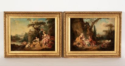 BOUCHER F. (reprise de tableaux de) (XIXe...
