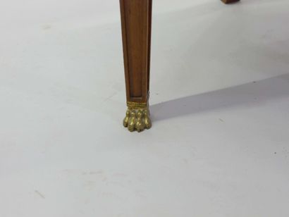 Fauteuil gondole en acajou et placage d'acajou,...