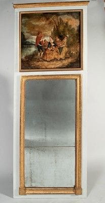 
Trumeau dans un encadrement en bois relaqué...
