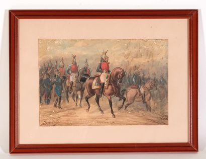 DE LUNA Charles (1812 - 1866)

Cuirassiers,

Aquarelle...