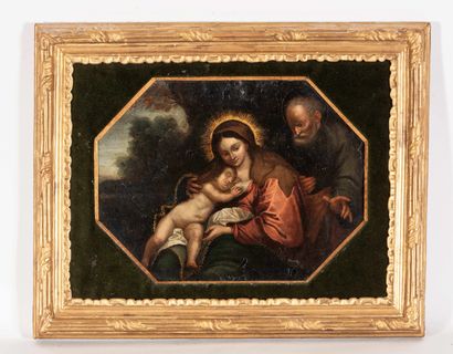 Ecole du XVIIIe siècle,

La Vierge et le...