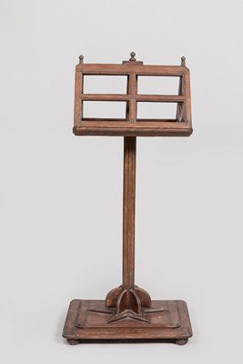 Lectern in walnut, double face resting on...