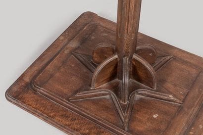 Lectern in walnut, double face resting on...