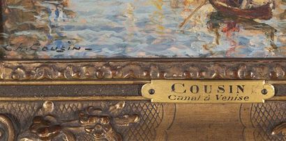 COUSIN Charles (1807 - 1887)
Canal in Venice,
hs...