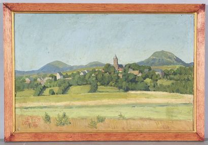 DUSSOUR Louis (1905 - 1986)
Village in Limagne,
Hsc...