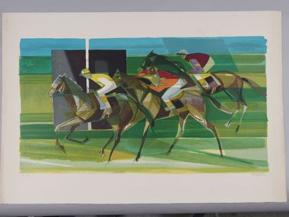 Camille HILAIRE (1916-2004)
Horsemen.
Lithograph...