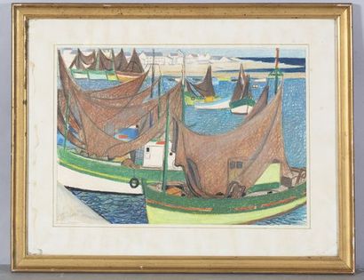 DUSSOUR Louis (1905 - 1986)
Sails of fishing...