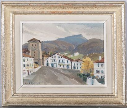 VEYRIN Philippe (1899 - 1962)
Basque village,
Hsp...