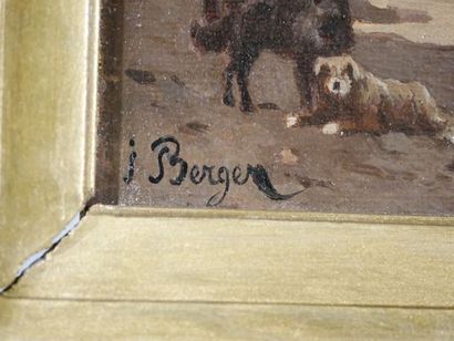 BERGER, 19th century,
The halt, 
Hst sbg,...