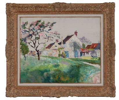 CHARRETON Victor (1864-1937)
Spring in Brittany,
Hst...