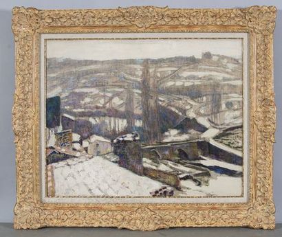 CHARRETON Victor (1864 - 1936)
Snowy panorama,...