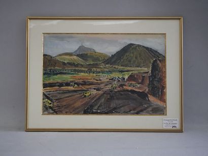 DANTAN Fernand (1913 - 2005)
The Puy de Lemptégy,
Watercolor...