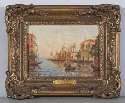 COUSIN Charles (1807 - 1887)
Canal in Venice,
hs...