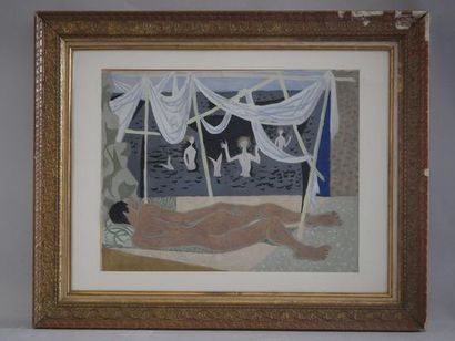 DUSSOUR Louis (1905 - 1986)
Reclining nude...
